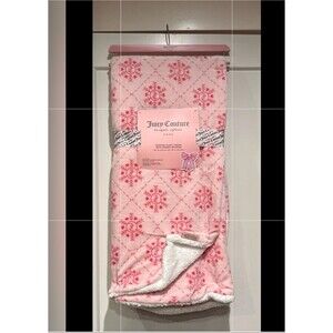Juicy Couture Pink Christmas throw Blanket
